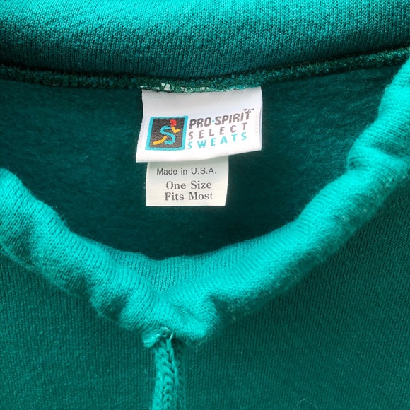 Vintage 1990s Tunic Sweatshirt OS Prospirit Teal - Picture 2 of 5
